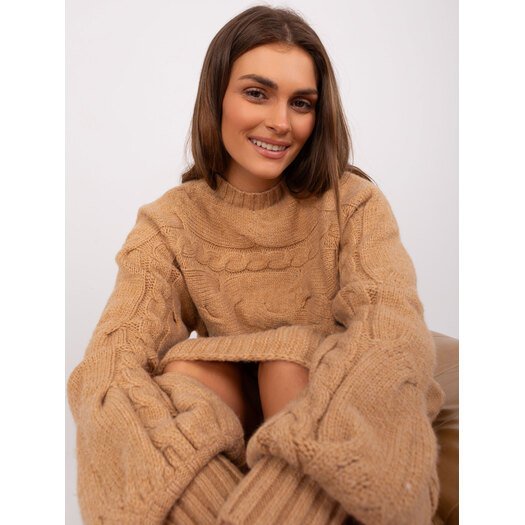 Sweter-AT-SW-2367.76P-camelowy