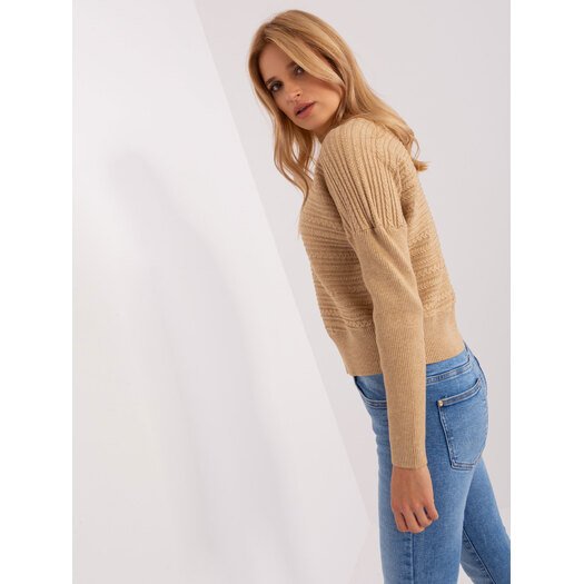 Sweter-AT-SW-2368.36X-camelowy