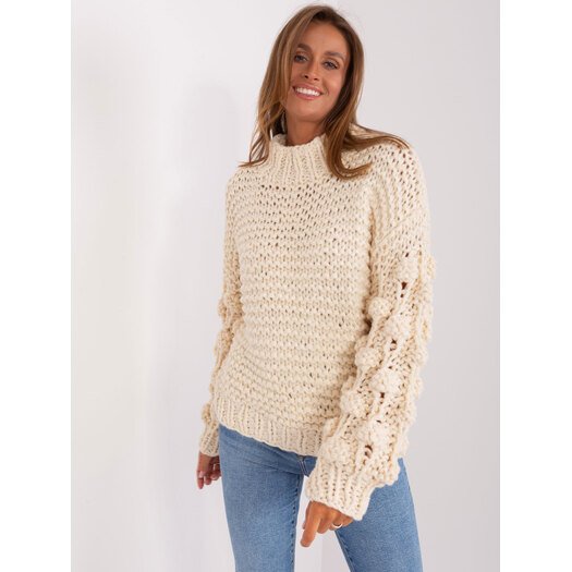 Sweter-AT-SW-2382.97P-jasny beżowy