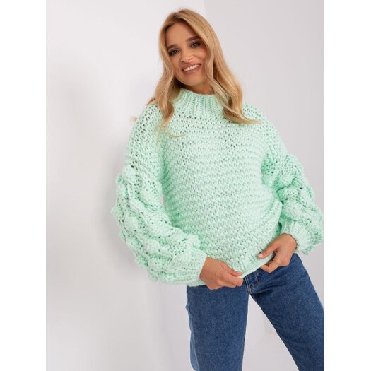 Sweter-AT-SW-2382.97P-mietowy