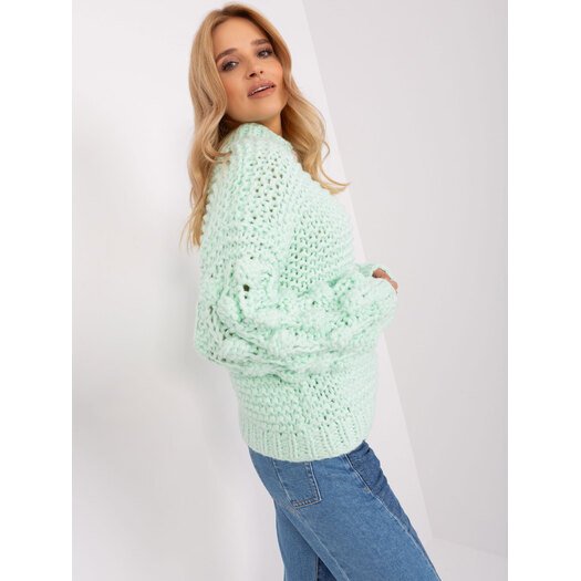 Sweter-AT-SW-2382.97P-mietowy