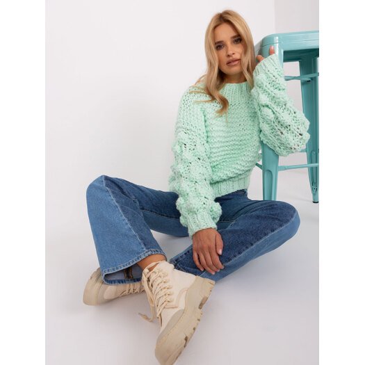 Sweter-AT-SW-2382.97P-mietowy