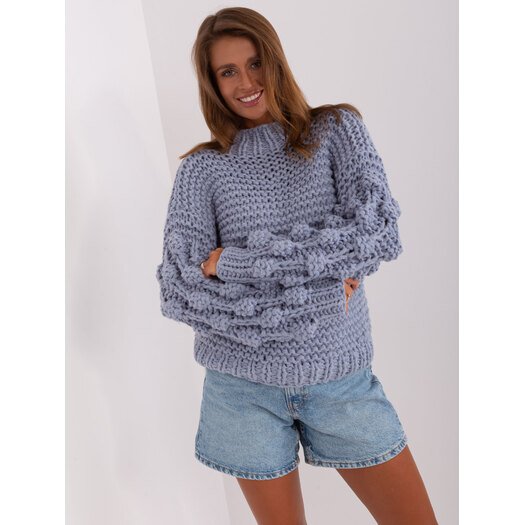 Sweter-AT-SW-2382.97P-szaro-niebieski