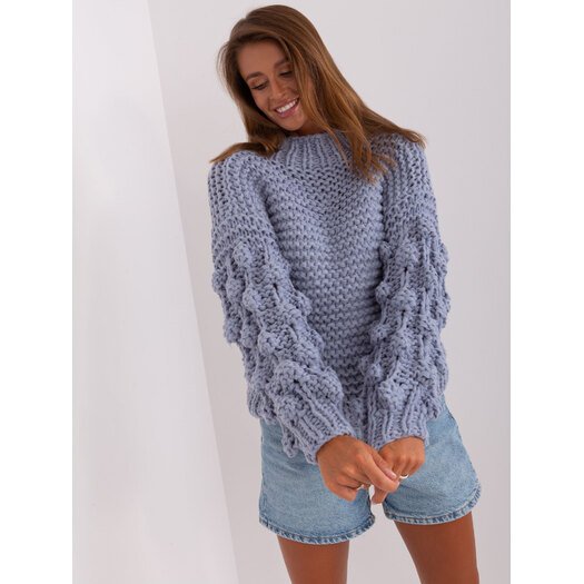 Sweter-AT-SW-2382.97P-szaro-niebieski
