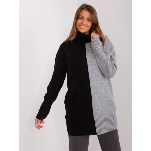 Megztinis-BA-SW-0234.65P-pilka-juoda