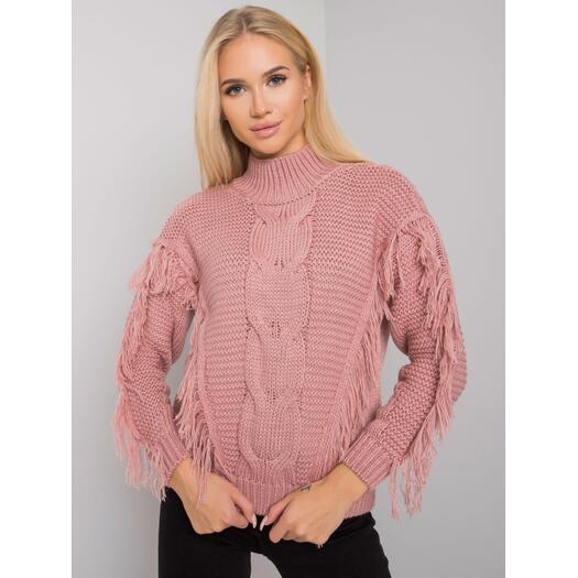 Sweter-CA-SW-3744.08-ciemny różowy