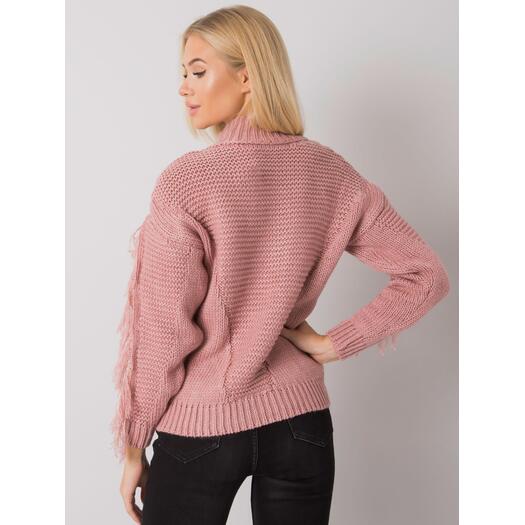 Sweter-CA-SW-3744.08-ciemny różowy