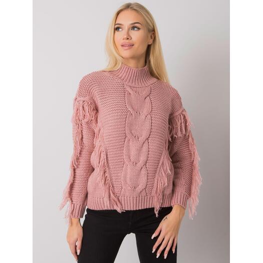 Sweter-CA-SW-3744.08-ciemny różowy