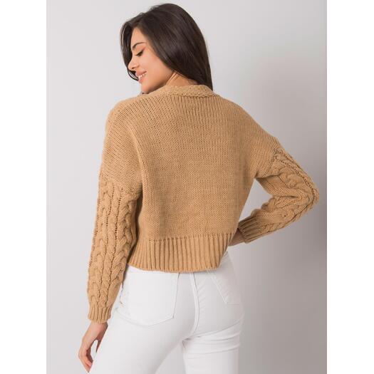 Sweter-D90031J90792A1-camelowy