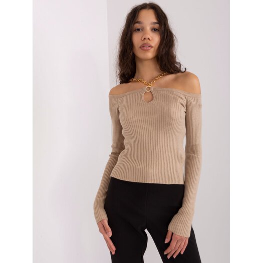 Sweter-EM-SW-070921.49-ciemny bezowy