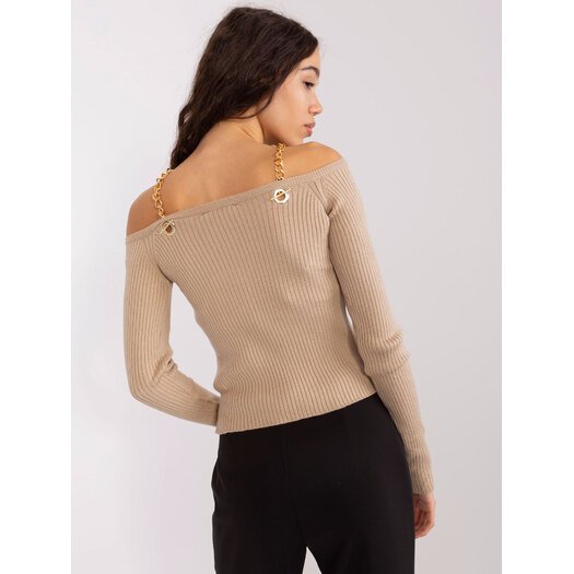 Sweter-EM-SW-070921.49-ciemny bezowy