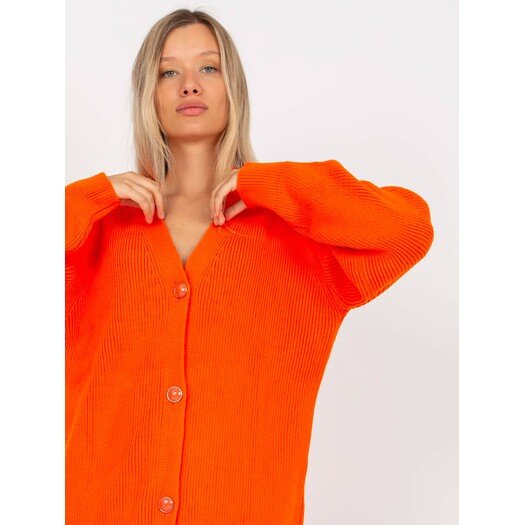 Sweter-LC-SW-0267.06X-pomarańczowy