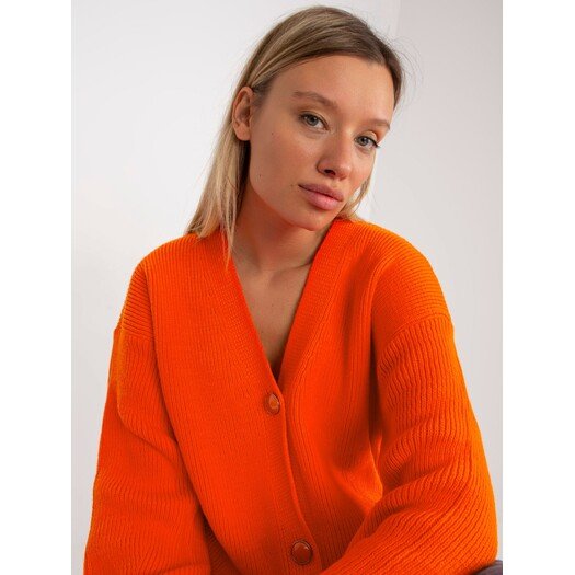 Sweter-LC-SW-0267.06X-pomarańczowy