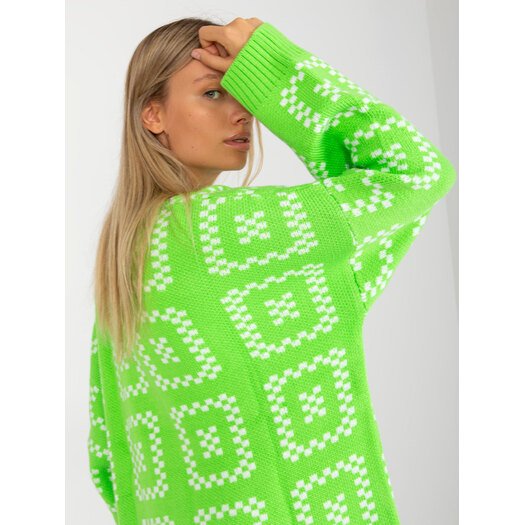 Sweter-LC-SW-0296.08P-fluo zielony