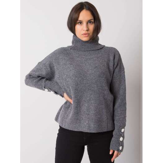 Sweter-LC-SW-15-2.01-ciemny szary