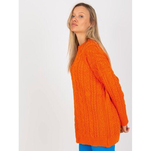 Sweter-LC-SW-8010.22P-pomarańczowy