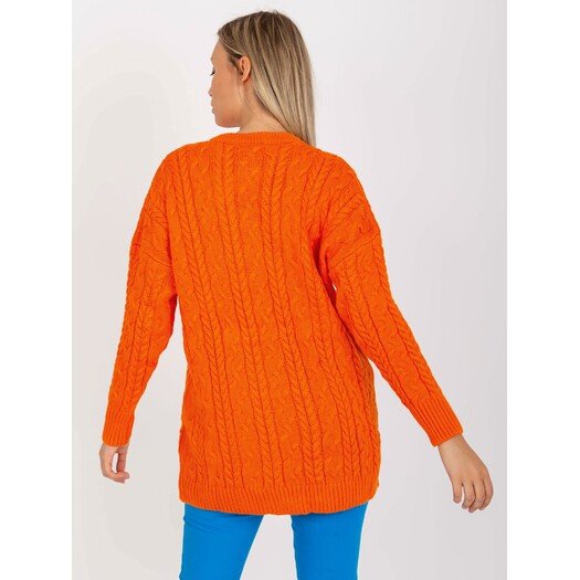 Sweter-LC-SW-8010.22P-pomarańczowy