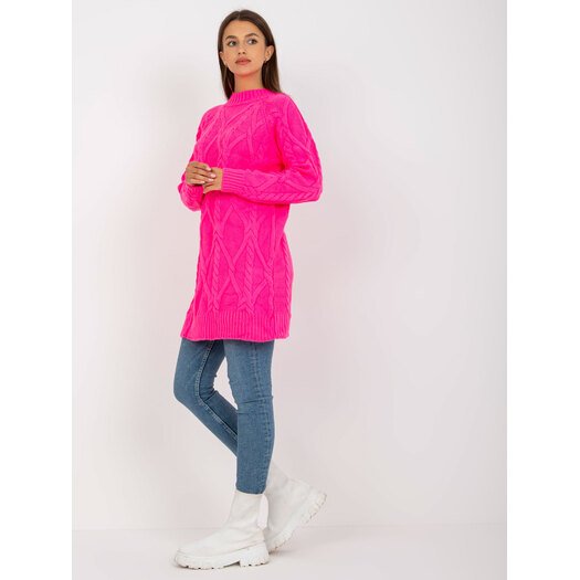 Sweter-LC-SW-8012.88P-fluo różowy 14