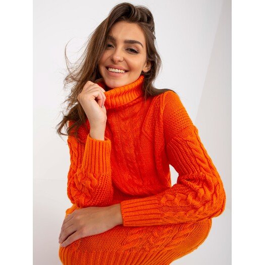 Sweter-LC-SW-8015.25P-pomarańczowy