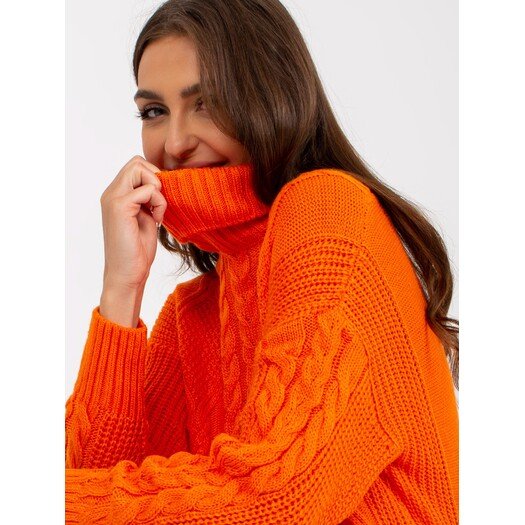 Sweter-LC-SW-8015.25P-pomarańczowy