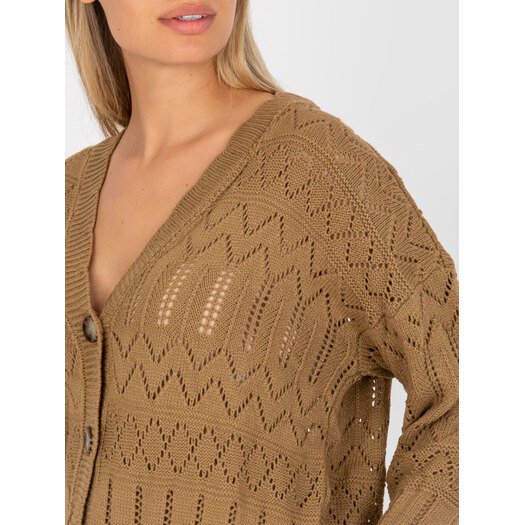 Sweter-LC-SW-8022.04P-ciemny bezowy