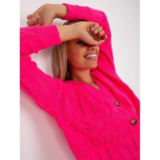 Sweter-LC-SW-8022.04P-fluo różowy