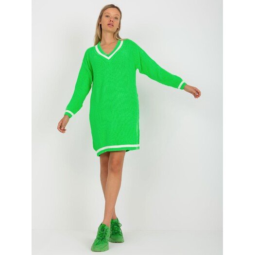 Sweter-LC-SW-8023.55P-fluo zielony