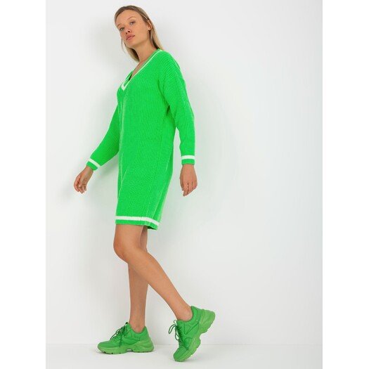 Sweter-LC-SW-8023.55P-fluo zielony