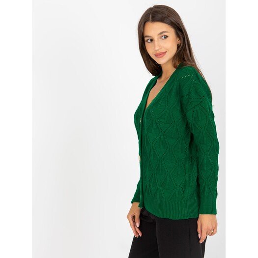 Sweter-LC-SW-8035.06X-ciemny zielony