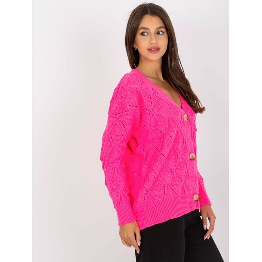 Sweter-LC-SW-8035.06X-fluo różowy