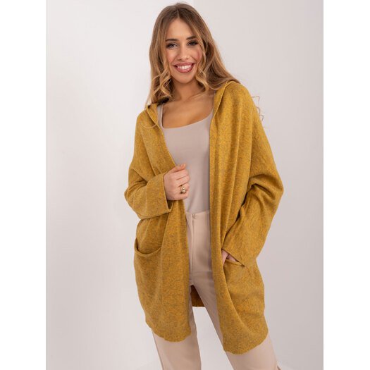 Sweter-PM-SW-B418.39X-ciemny żółty