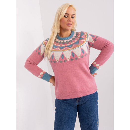 Sweter-PM-SW-PM837.31X-ciemny różowy