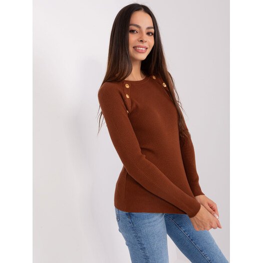 Sweter-PM-SW-PM9750.08P-ciemny brązowy