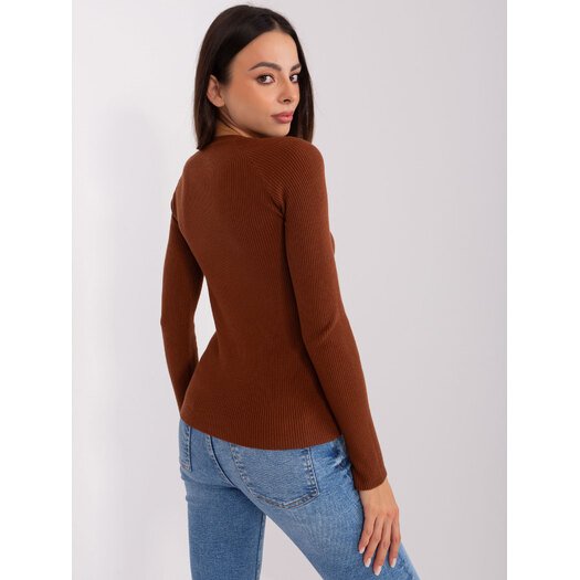 Sweter-PM-SW-PM9750.08P-ciemny brązowy