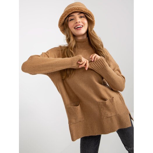 Sweter-RV-SW-7051.95P-camelowy