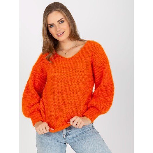 Sweter-TW-SW-BI-9029.84-pomarańczowy