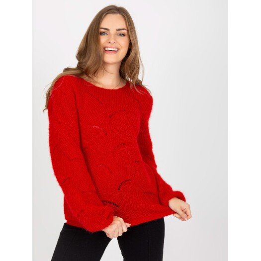 Sweter-TW-SW-BI-9030.08-ciemny czerwony