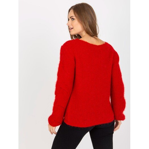 Sweter-TW-SW-BI-9030.08-ciemny czerwony