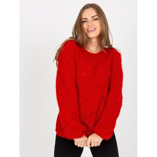 Sweter-TW-SW-BI-9030.08-ciemny czerwony