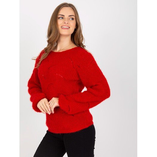 Sweter-TW-SW-BI-9030.08-ciemny czerwony