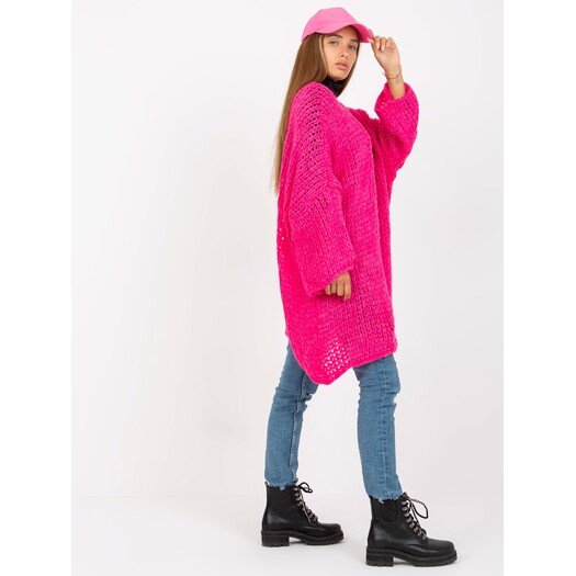 Sweter-TW-SW-BI-M2202.29X-fluo różowy