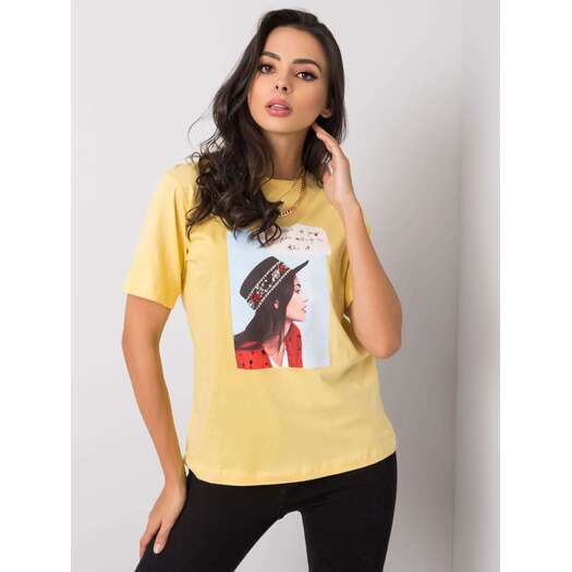 T-shirt-PM-TS-SS21TX64.32-żółty