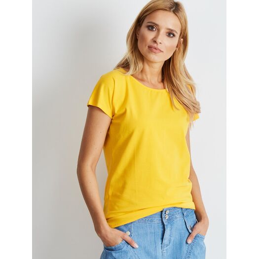 T-shirt-RV-BZ-4622.17-ciemny żółty