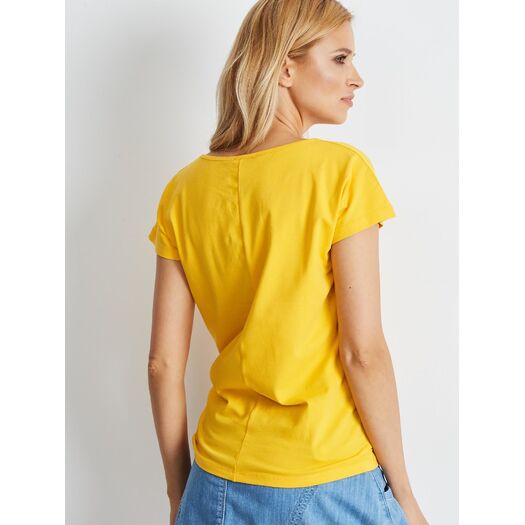 T-shirt-RV-BZ-4622.17-ciemny żółty