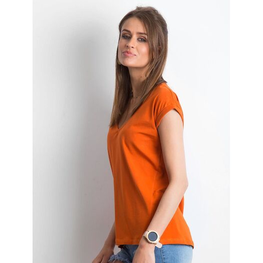 T-shirt-RV-TS-4839.55P-ciemny pomarańczowy